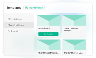 Securely share custom templates