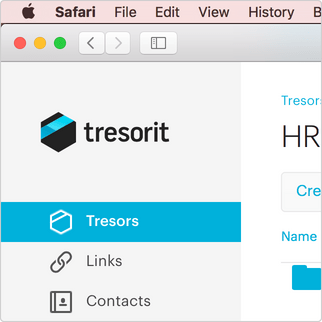 Tresorit supports Safari