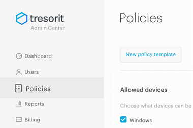 Setting up custom policies for user groups