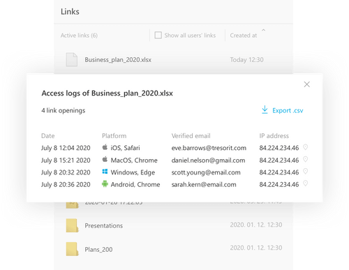 Track who access your files, from where, and when