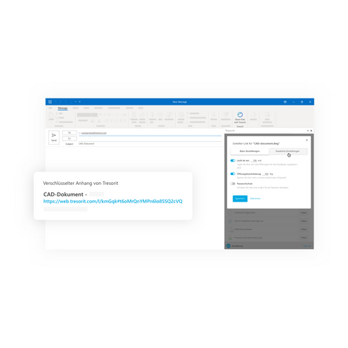 TISAX-konforme E-Mail-Kommunikation via Tresorit für Outlook