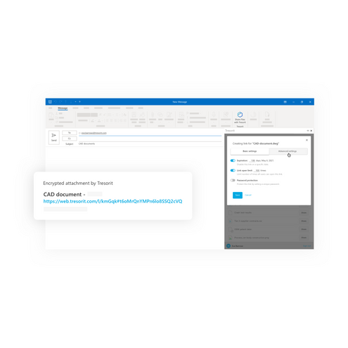 TISAX-compliant email communication through Tresorit for Outlook